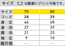 ベビーショートロンパスサイズ