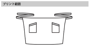  ストライプ柄ロングエプロンのプリントサイズ