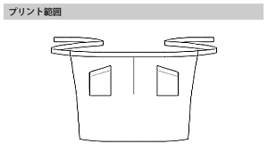  バリュープライスミドルエプロンのプリントサイズ