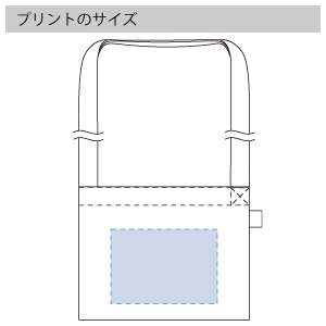 フェアトレードコットンキャンバスサコッシュのプリントサイズ