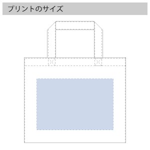 ユーティリティバッグ（S)ワイドのプリントサイズ