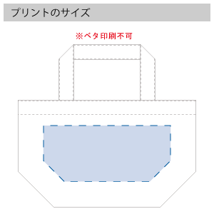 不織布保冷トートのプリントサイズ