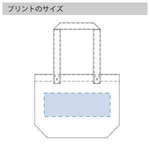 キャンバスアウトハンドルトート（M）のプリントサイズ