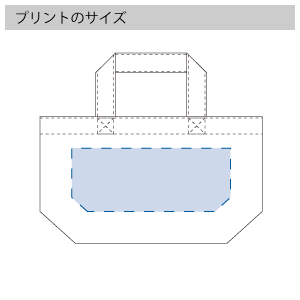 キャンバストート(SS)のプリントサイズ