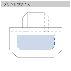 キャンバストート（SS）のプリントサイズ