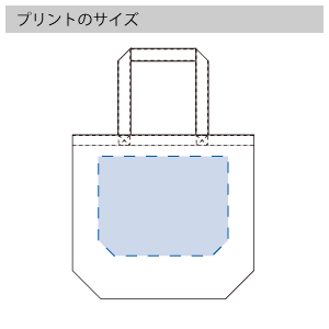 キャンバストート(ML)のプリントサイズ