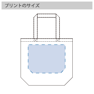 キャンバストート（ML）のプリントサイズ