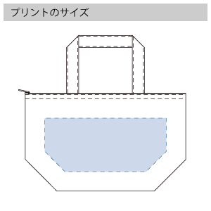 キャンバス保冷トート（S）のプリントサイズ