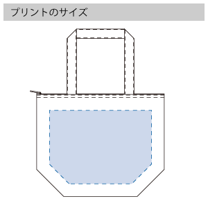 キャンバス保冷トート(M)のプリントサイズ