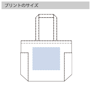 デニムマルチトート（M）　のプリントサイズ