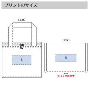 不織布保冷ボックストートのプリントサイズ