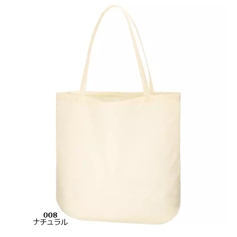厚手コットンラウンドボトムバッグ(L)