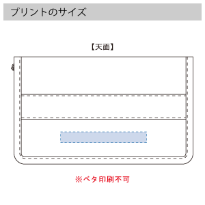 不織布保冷3WAYスクエアポーチのプリントサイズ