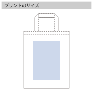 シャンブリックA4フラットトート　のプリントサイズ