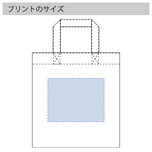 シャンブリックガゼットマチ付バッグ　のプリントサイズ