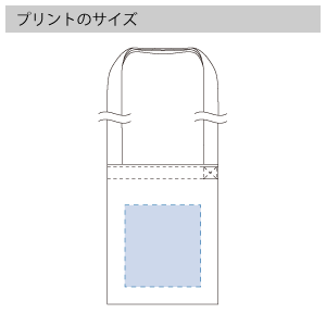 オーガニックコットンキャンバスサコッシュ　のプリントサイズ