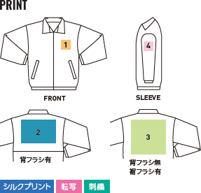 ベーシックカラーベストのプリントサイズ