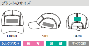 アクティブドライキャップのプリントサイズ