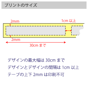 ネックストラップのプリントサイズ