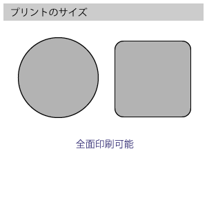 紙製コースターのプリントサイズ