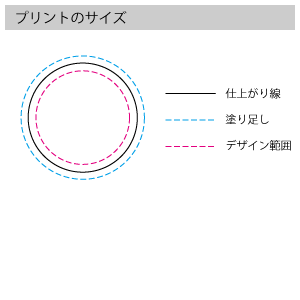 クリスタル箸置きのプリントサイズ