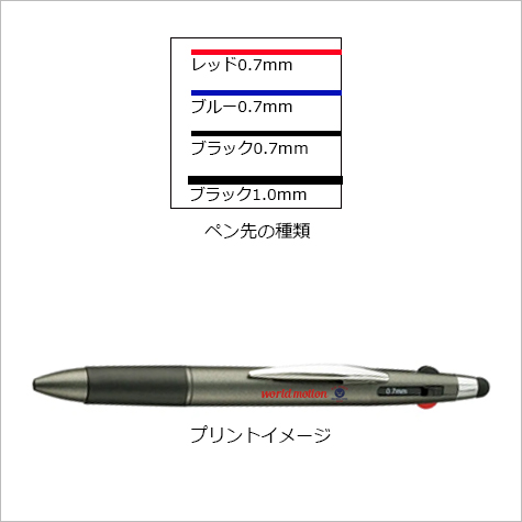 タッチペン付3色+1色スリムペンの補足