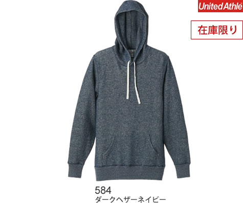ファインフレンチテリースウェットプルオーバーパーカー