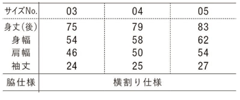 コットンジャージーベースボールTシャツのサイズ