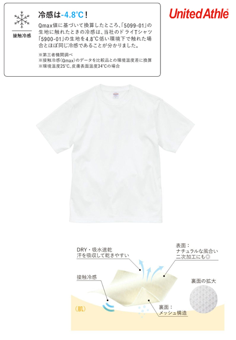 C/NドライクールタッチTシャツ