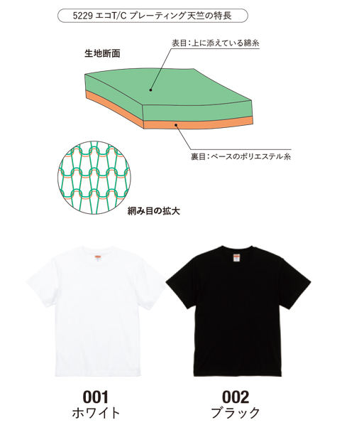 エコT/CブレーディングTシャツのカラー