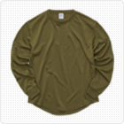 ドライコットンタッチラウンドテールロングスリーブTシャツ（2.1インチリブ）