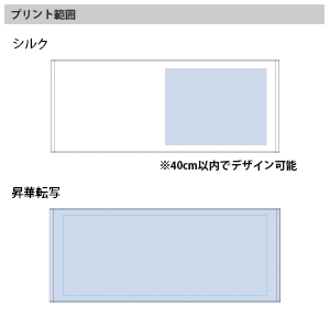 コットンWフェイスフェイスタオルのプリントサイズ