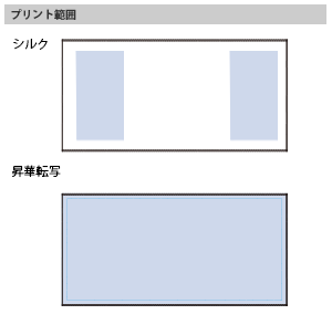 コットンWフェイスバスタオルのプリントサイズ